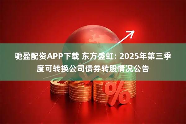 驰盈配资APP下载 东方盛虹: 2025年第三季度可转换公司债券转股情况公告